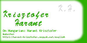 krisztofer harant business card